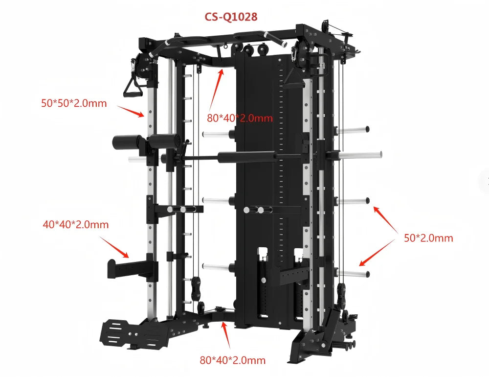 Multifunctional Smith Machine Cable Crossover Trainer Commercial All-in-One Gym Equipment Full Body Strength Training Fitness Ma