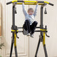 Foldable Free Standing Pull Up Bar Station, Multi-Function Home Gym Dip Station, Adjustable Height Chin Up Bar for Adults Kids