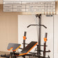 10-in-1 Multifunctional Home Gym Weight Bench Set with Squat Rack Lat Pulldown Preacher Curl Bench Press Station