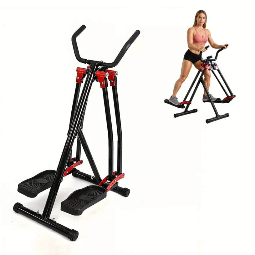 Air Walker Exercise Machine Indoor Glider Elliptical Trainer with LCD Display Home Gym Fitness Equipment for Full Body Workout W