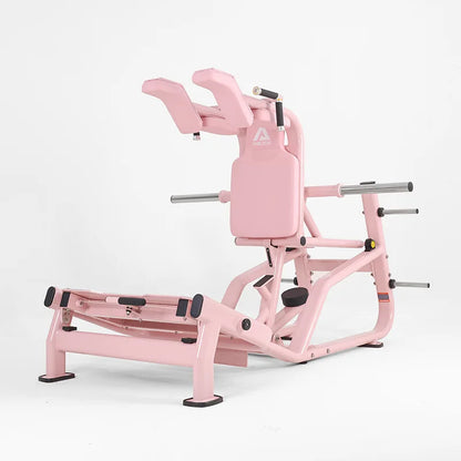 Pink Commercial Hack Squat Machine Plate Loaded 2-in-1 Leg Press Gym Equipment for Home & Studio Leg Strength Training