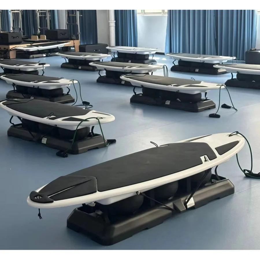 Surf Balance Board Trainer, Indoor Surfing & Yoga Fitness Board, Core Strength Training Equipment for Home Gym Workouts