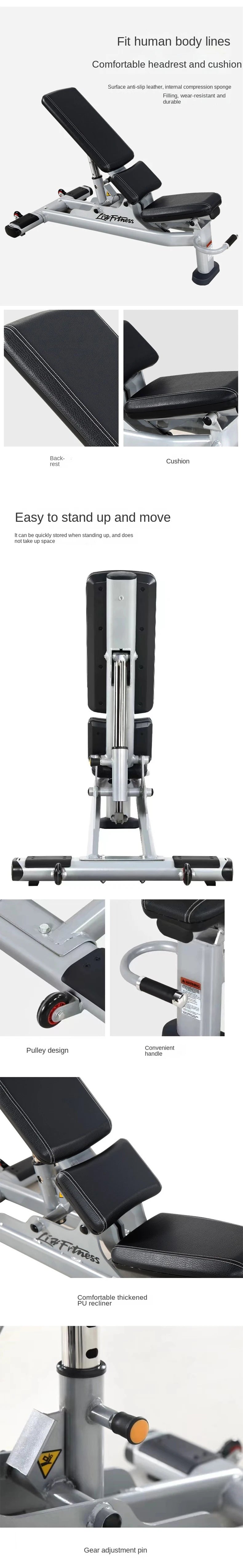 Commercial Adjustable Weight Bench Professional Heavy Duty Dumbbell Bench Home Gym Workout Bench