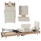 Wood Foldable Pilates Reformer Bed Home Studio Yoga Core Training Full Body Shaping Fitness Machine