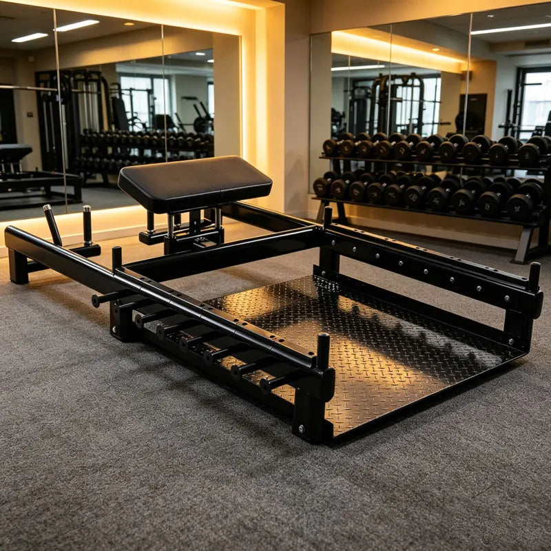 Belt Squat Machine with Platform, Heavy Duty Belt Squat Rack for Lower Body Strength Training Home Gym