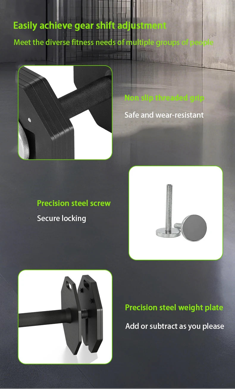 Adjustable Dumbbells, 5-in-1 Free Weight Dumbbell for Men & Women, Fast Adjusting Dumbbell for Home Gym Fitness