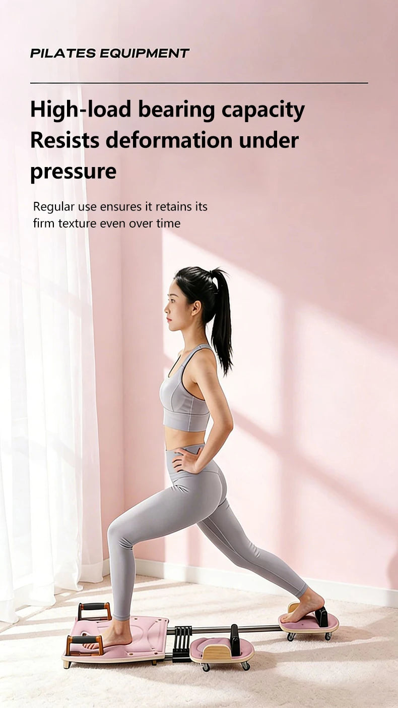 Core Training Ab Roller Machine with Sliding Plates & Resistance Handles, Multifunctional Home Gym Equipment for Abdominal, Glut