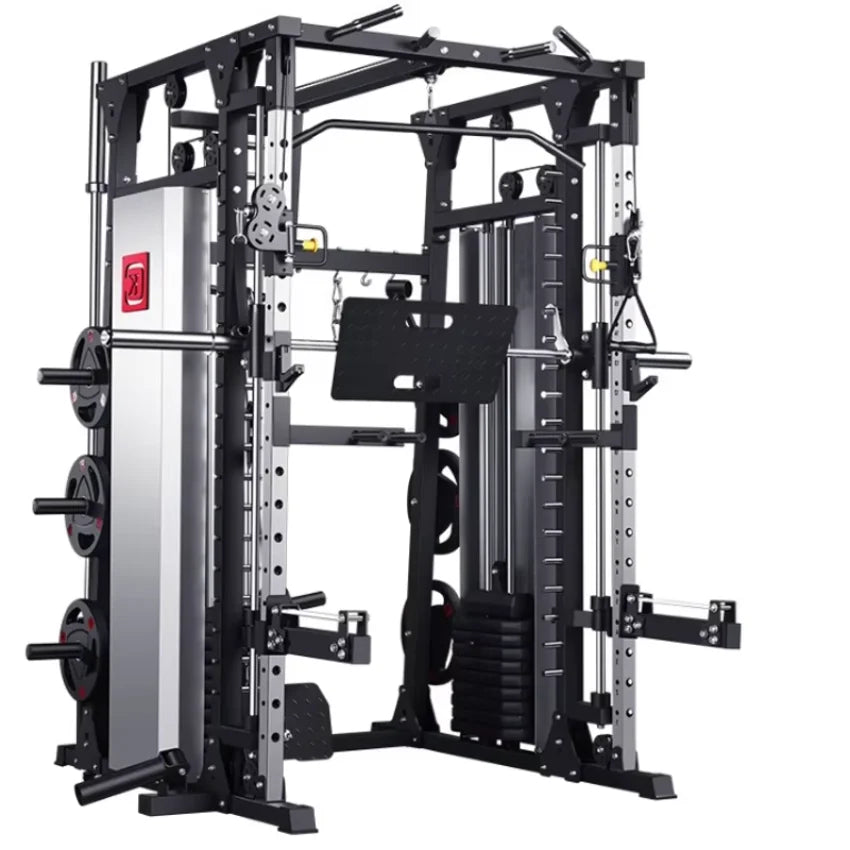 Smith Machine Power Rack Multifunctional Squat Rack Cable Crossover Integrated Comprehensive Home Gym Fitness Equipment