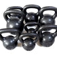 Black Coated Cast Iron Kettlebell Set 12kg 16kg 24kg 32kg Strength Training Weightlifting Home Gym Workout Equipment