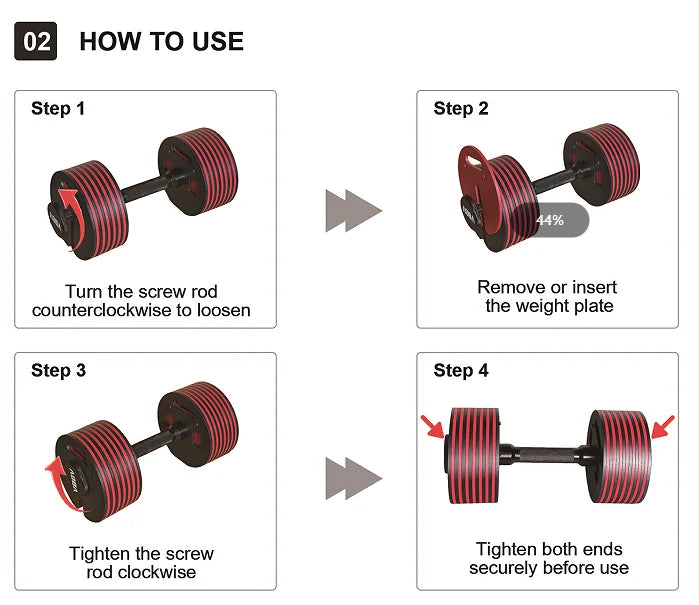 VDBV Adjustable dumbbells 80lb