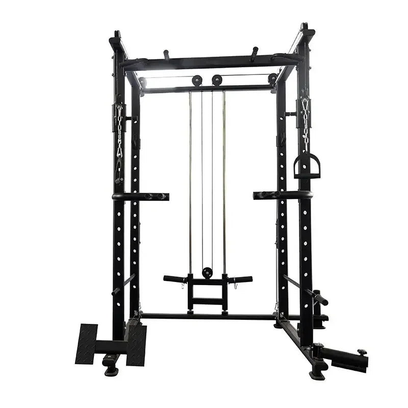 Multifunction Smith Machine Power Cage Cable Crossover Home Gym Fitness Equipment
