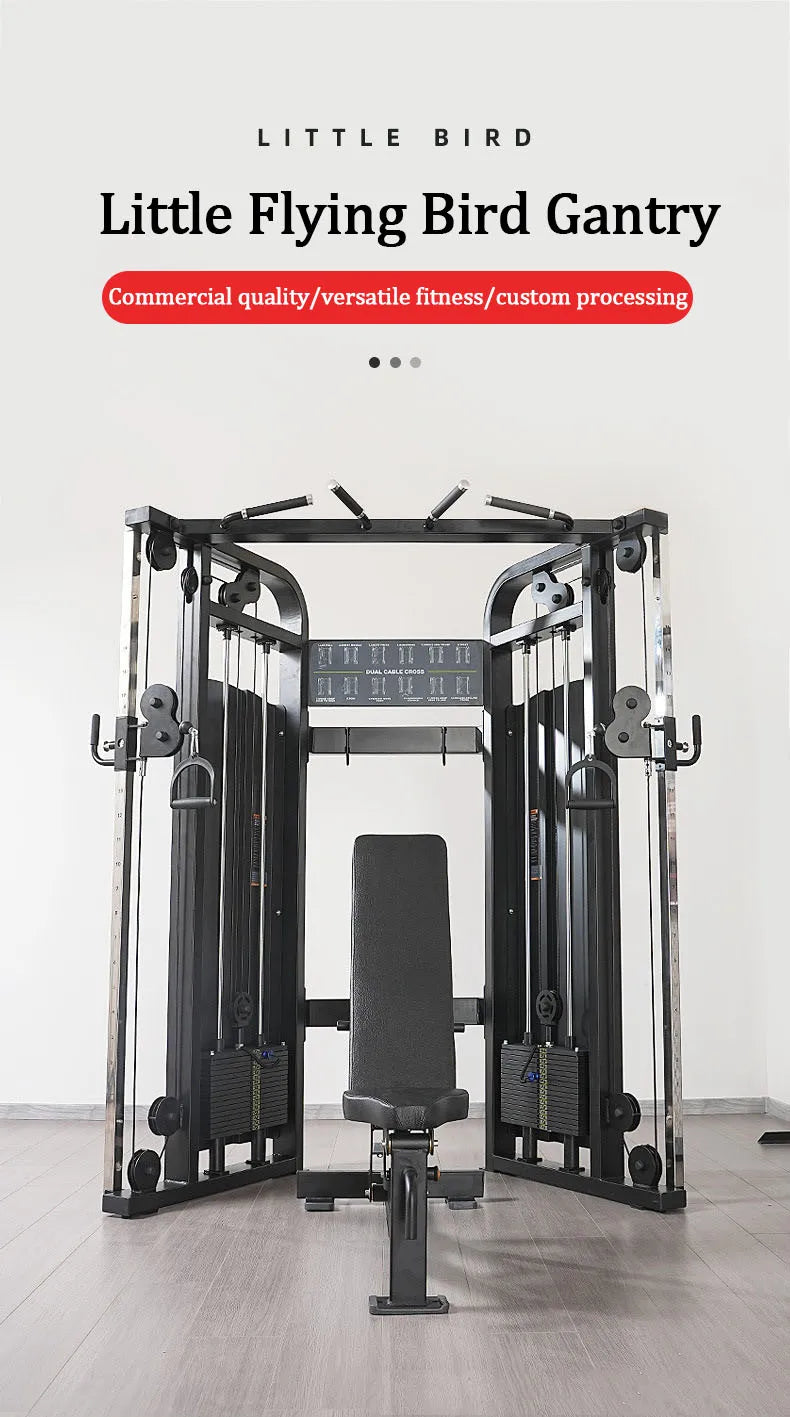 Commercial Dual Cable Crossover Machine Functional Trainer Home Gym Fitness Equipment For Full Body Workout