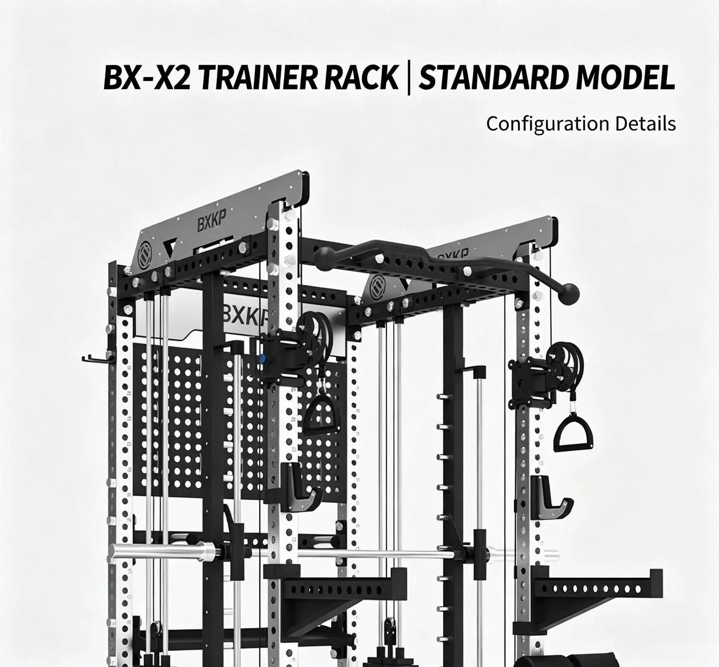 Pin Loaded Smith Machine Multi Function Squat Rack Commercial Home Gym Strength Training Equipment with Cable System & Pec Fly