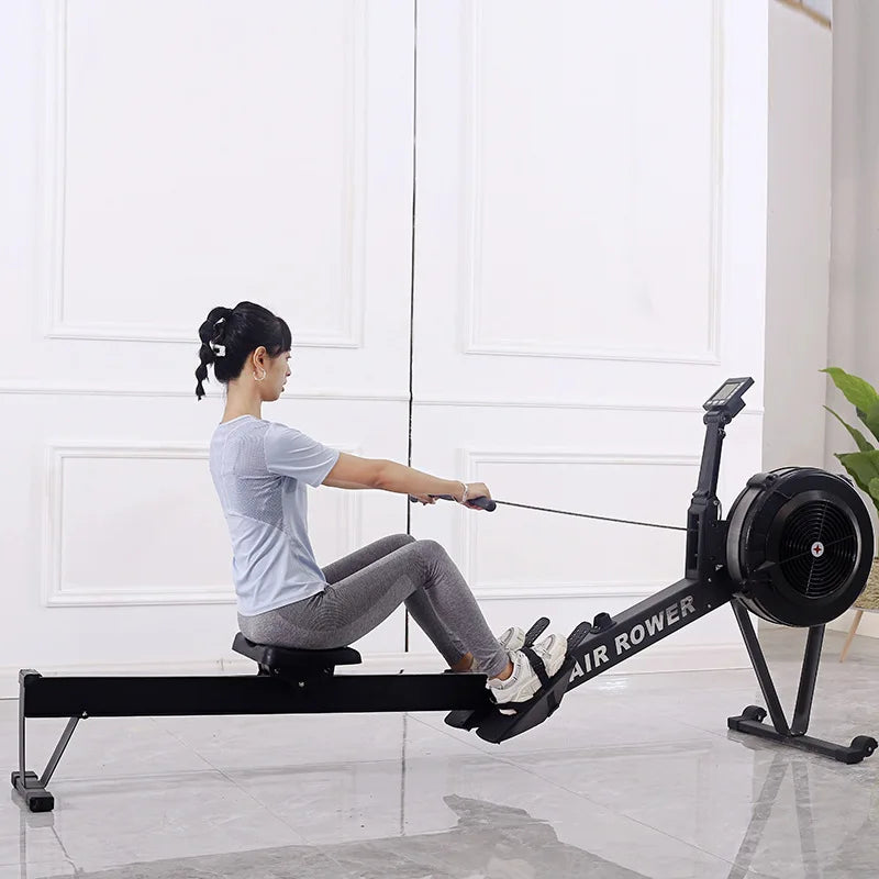 Commercial Foldable Air Rower Machine for Home Gym Full Body Cardio Fitness Equipment