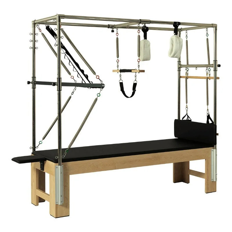 Large Fitness Workout Bench Cadillac Wooden Pilates Yoga Training Body Shaper 5-in-1 Pilates Reformer Complete Set