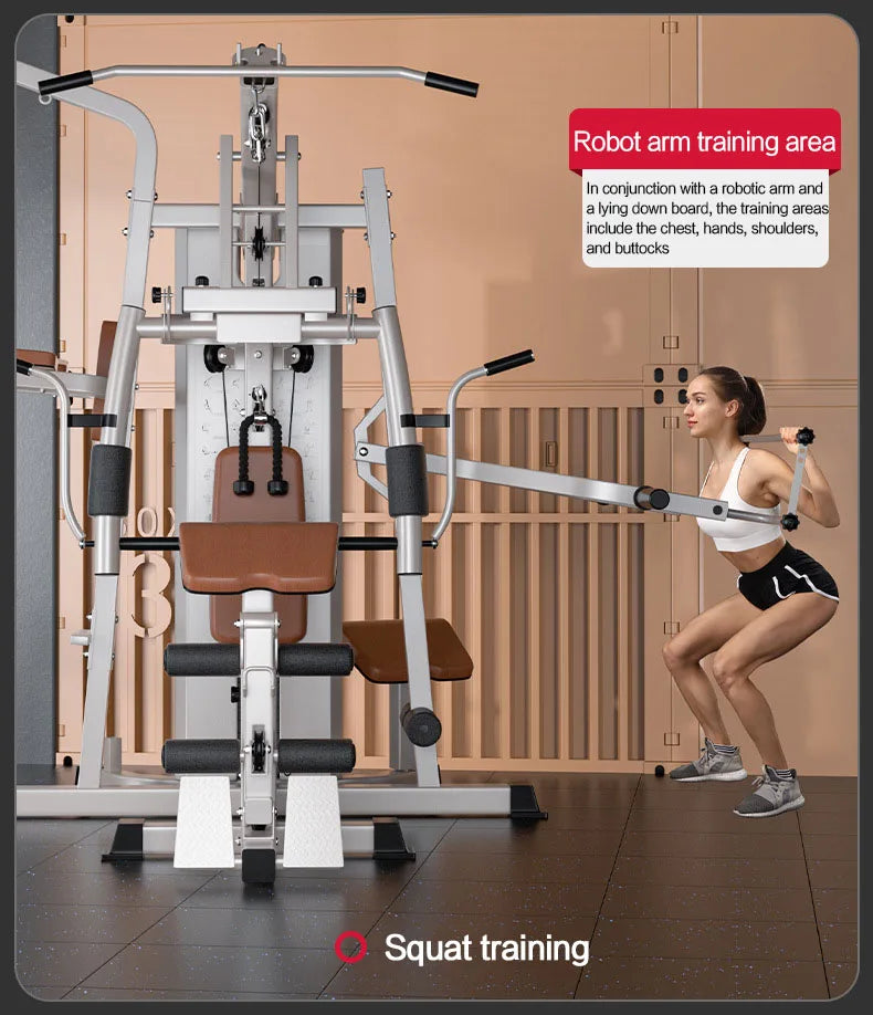 Multi Function Home Gym Equipment, Multi Purpose Strength Training Station for Full Muscle Training, Home & Small Gym Use