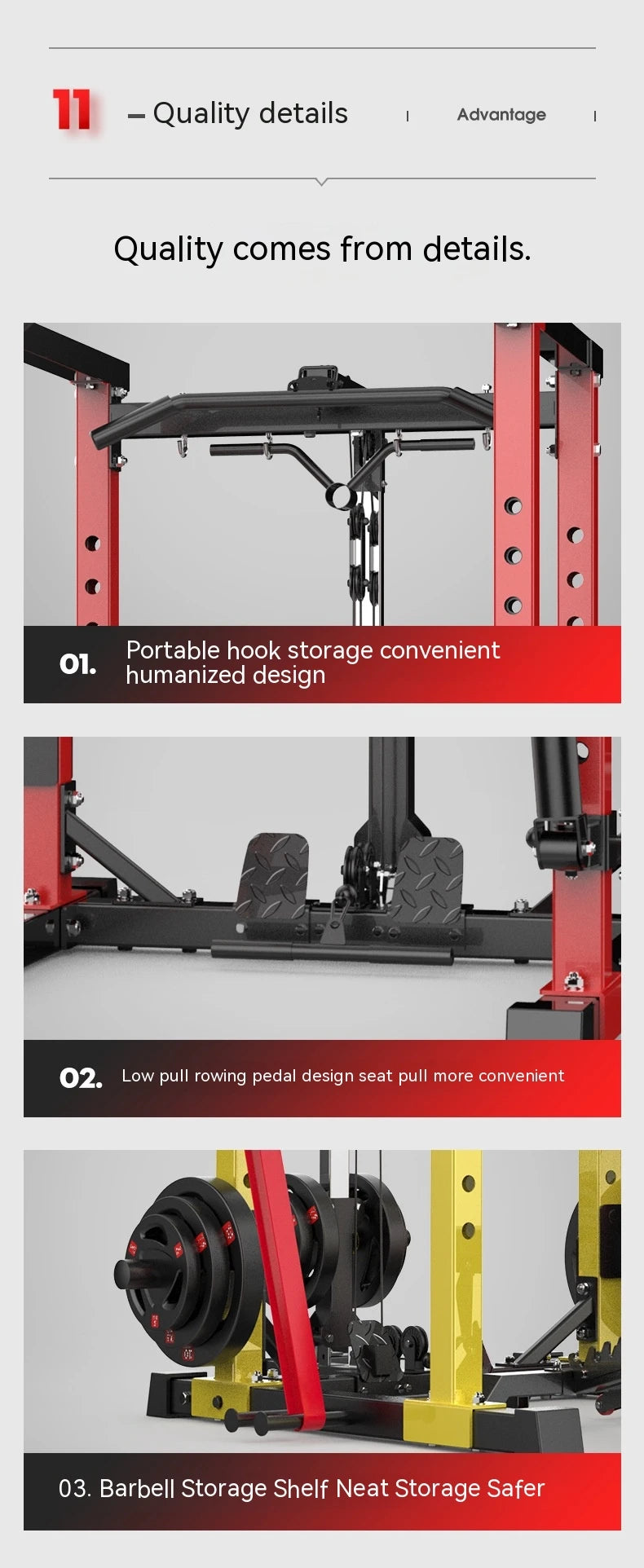 Multifunctional Power Rack with Lat Pulldown - Commercial Grade Home Gym Squat Cage for Weightlifting, Bench Press & Strength Tr